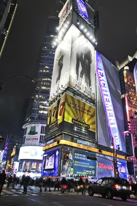 Corner of Times Square. Showing advertisement billboards in Manhattan, New York , #sponsored, #Showing, #advertisement, #billboards, #Corner, #Times #ad New York City Billboards, New York Advertising, Time Square New York Billboards, Bilbord Design Graphics, Graphic Design Billboard, Times Square Billboards, Nyc Billboard, Perspective Inspiration, City Billboard