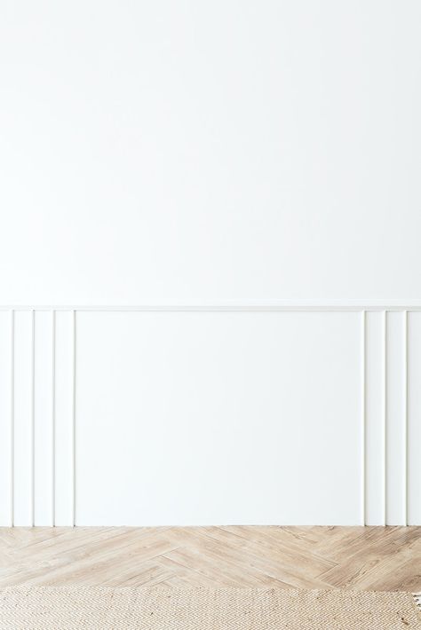 Plain white wall with a parquet floor | premium image by rawpixel.com / Teddy Rawpixel Plain White Background For Editing, Background Room Wall, White Background Plain, Moulding Wall, White Sitting Room, Background Room, Ruangan Studio, Pic Wallpaper, Photo Studio Design