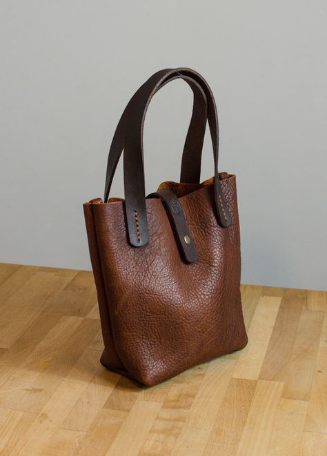 Leather Bag Leather Handbag Handmade Leather Bag Brown - Etsy UK Leather Bag Design, Handmade Leather Bag, Leather Handbags Handmade, Bison Leather, Small Tote Bags, Small Leather Bag, Purse Handmade, Bags Leather Handbags, Brown Leather Handbags