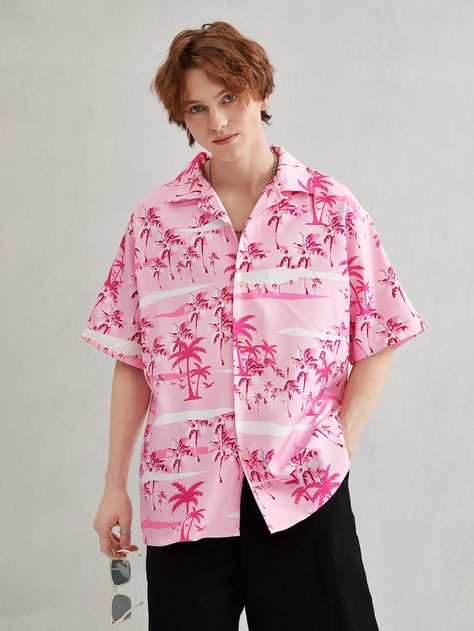 Tropical Shirt Outfits Men, Tropical Male Outfit, Tropical Shirt Outfit, Maldives Outfit, Hawian Shirt, Summer Fits Men, Tropical Outfits, 20th Bday, Baddie Clothes