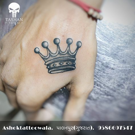 TashanTattoo
AshokTattooWala
S.20. Tirupati plaza
Opp. New bus stand
Near gd modi collage
Palanpur (gujrat)
9586697547
9687533310 Crown Tattoo On Finger, Crown Neck Tattoo, Name Tattoo On Finger, Crown Hand Tattoo, Crown Finger Tattoo, Tattoo Crown, Crown Tattoo Men, King Crown Tattoo, Tattoos For Baby Boy