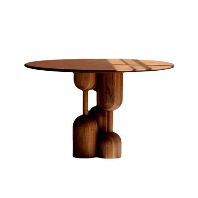 Dining Table Circular, Negotiation Table, Round Dinner Table, Brown Dining Table, Circular Table, Wood Structure, Solid Wood Table, Kitchen Dining Tables, Chair Bench