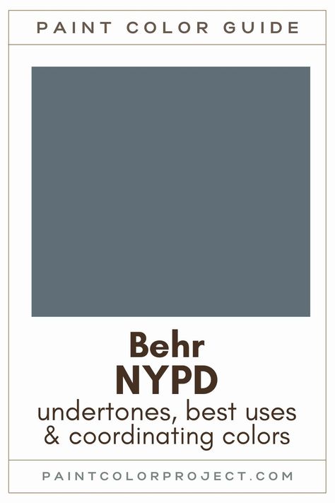 Behr December Eve, Behr Nypd Paint, Nypd Paint Color, Behr Shipwreck Paint Color, Nypd Blue Paint, Nypd Behr Paint, Blustery Sky Sherwin Williams Cabinets, Behr Dark Paint Colors, Behr Dark Blue Paint Colors