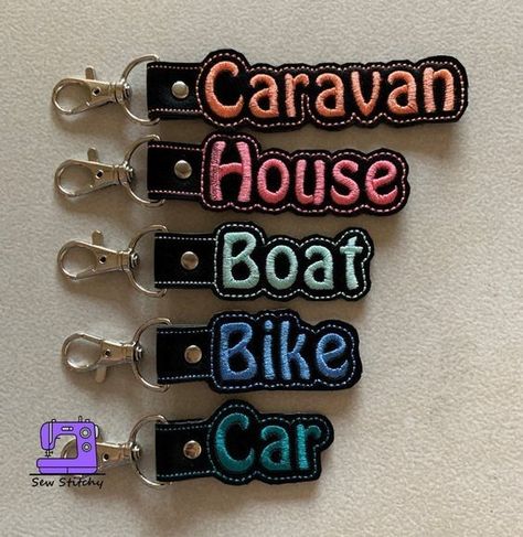I'm a proud owner of a Key car #carinspiratio #pinteresthai #pinteresttrend Couture, Machine Embroidery Key Fobs, Machine Embroidery Items To Sell, Embroidery Ideas Machine, Machine Embroidery Ideas To Sell, 4x4 Embroidery Projects, Ith Machine Embroidery Projects, Caravan House, Embroidery Machine Projects