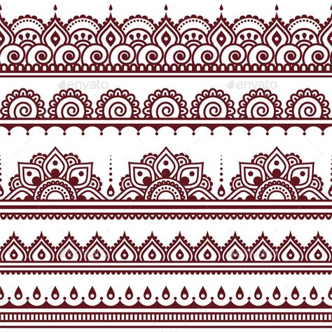 Vector ornament orient traditional style on white   FEATURES: 100 Vector Shapes All groups have names All elements are easy to m Cross Tattoos, Female Tattoos, Indian Henna Tattoo, Henne Tattoo, Mandala Ideas, Sanskrit Tattoo, Indian Motifs, Indian Henna, Pola Bordir