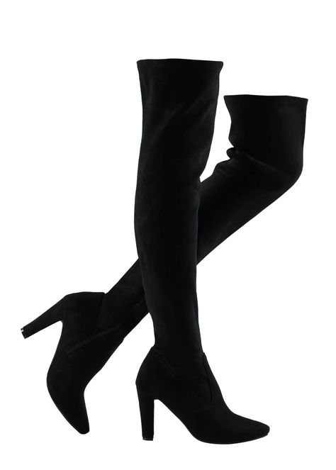 PRICES MAY VARY. Rubber sole Shaft measures approximately 26" from arch Thigh Highs, Thigh High Boots Chunky, Suede Thigh High Boots, Boots Chunky Heel, Boots Chunky, Black Clothing, Thigh High Boots, Chunky Heel, Thigh High