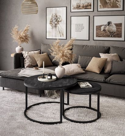 Black And Cream Living Room, Dark Grey Sofa Living Room, Beige And Grey Living Room, Dark Grey Couch Living Room, Grey And Brown Living Room, Glamorous Living Room, Grey Sofa Living Room, Cozy Living Room Design, Grey Couch Living Room