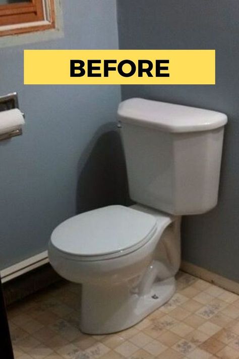 Small Half Bathroom, Small Half Bath, Small Bathroom Diy, Diy Bathroom Makeover, Timeless Bathroom, Christmas Bathroom, Cheap Bathrooms, Small Bathroom Makeover, Small Toilet