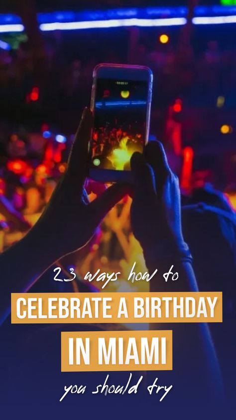 Planning a birthday, whether it’s your own or someone else’s, doesn’t have to be difficult. If you are going to have an amazing and special day in Miami, here are some fun activities you can try to celebrate your birthday in Miami. Go check this out! 21st Birthday Miami, Miami Birthday Ideas, 30th Birthday Miami, 21st Birthday In Miami, Miami Birthday Trip, Birthday Vacation Ideas, Birthday In Miami, Miami Birthday, Boozy Food