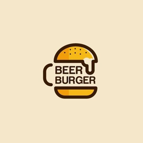 Combination Logo Design Inspiration, Combination Logo Mark, Combination Mark Logo Design, Combination Mark Logo, Us Logo Design, Combination Logo Design, Us Logo, Beer Burger, Logo Personal