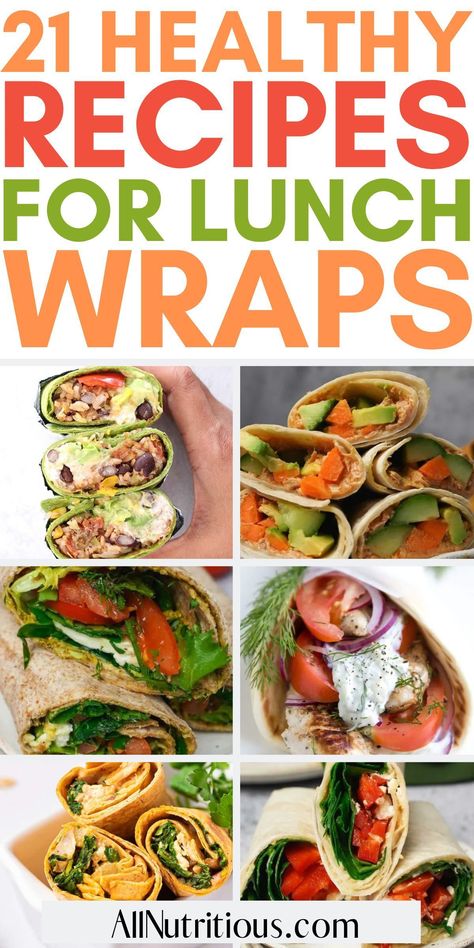 Essen, Healthy Wrap Recipes, Wrap Recipes For Lunch, Quick Healthy Lunch Recipes, Healthy Wrap, Chicken Wrap Recipe, Wraps Recipes Easy, Wraps Recipes Healthy, Recipes For Lunch