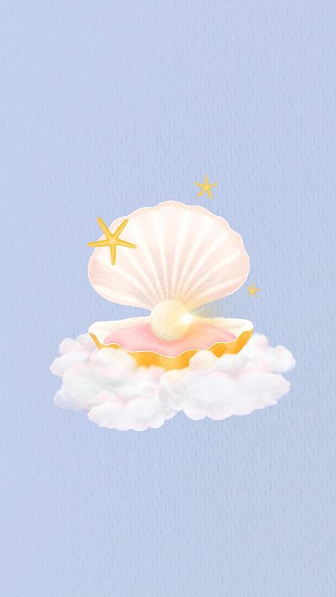 Aesthetic pearl shell iPhone wallpaper background | premium image by rawpixel.com / Aew