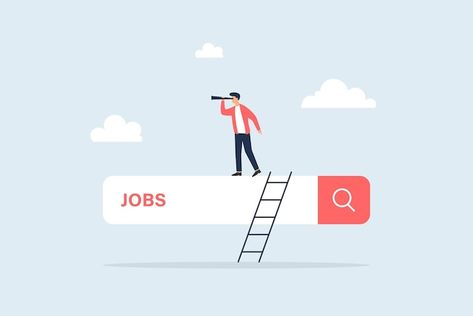 Looking for a new job the concept of ill... | Premium Vector #Freepik #vector #find-job #job-opportunity #job-application #hiring Opportunity Illustration, Job Illustration, Physician Assistant Student, Job Finding, Ui Illustration, Looking For A New Job, Job Pictures, Find Job, Quote Banner