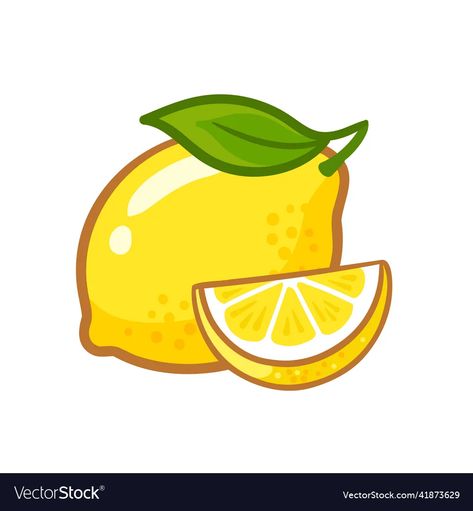 Balayage, Lemon Vector Illustration, Lemon Pictures Art, Lemon Cartoon Drawing, How To Draw Lemon, How To Draw A Lemon, Lemon Cute Drawing, Lemon Drawing Cute, Lemon Animation