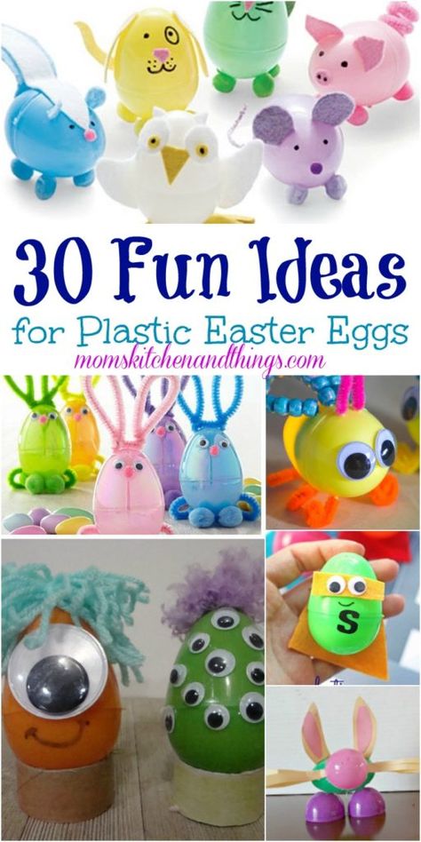 30 Fun Ideas for Plastic Easter Eggs - Crafty Morning Upcycling, Diy Bunnies, Plastic Easter Egg Crafts, Turtle Eggs, Diy – Velikonoce, Diy Easter Eggs, Babysitting Crafts, Easter Eggs Kids, Crafty Morning