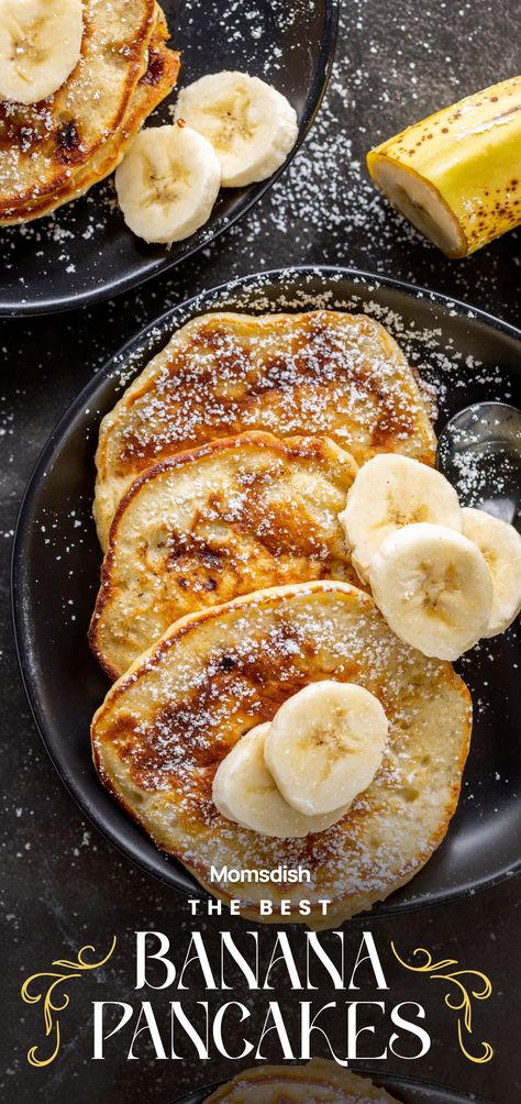 These best banana pancakes are a delightful breakfast dish made from a simple batter that includes mashed ripe bananas. The addition of bananas gives the pancakes a naturally sweet flavor and a moist, tender texture. This beloved breakfast treat is enjoyed by people of all ages. Bananas For Breakfast, Banana Pancakes Dairy Free, Pancakes Made With Bananas, Overripe Banana Pancakes, Banana Pancakes Healthy Oatmeal Greek Yogurt, Banana Pancakes No Milk, Best Banana Pancakes Recipe, Mashed Banana Recipes Easy, Easy Banana Pancakes 2 Ingredients