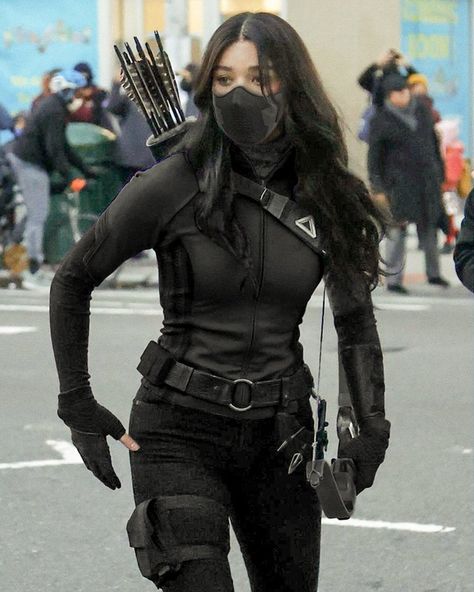 Black Assassin Outfits Female, Kate Bishop Hawkeye, Combat Clothes, Superhero Suits, Karakter Marvel, Mode Grunge, Karakter Disney, Pahlawan Marvel, Idee Cosplay