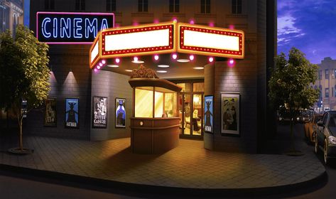 Anime Movie Theater Background, Episode Backgrounds Outside, Episode Interactive, Gacha Background, Casa Anime, Episode Interactive Backgrounds, Episode Backgrounds, Anime Places, Anime City