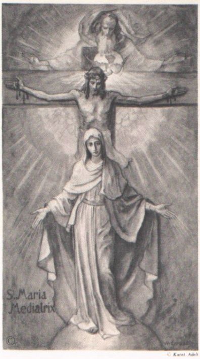 The Angel of the Lord appeared unto Mary, and she conceived of the Holy Spirit. "I am the handmaid of the Lord; be it done to me according to Thy Word." The Word was made flesh, and dwelt among us. When praying the Rosary, think of this image: proceed from Father, Son, and Holy Spirit through Mary and back again, which is the rhythm that underpins meditating on the Rosary: to pray the Rosary is to get keyed into the Incarnation. Panna Marie, مريم العذراء, Santi Cattolici, Blessed Mary, Mama Mary, Religious Pictures, Queen Of Heaven, Art Sacre, Catholic Images