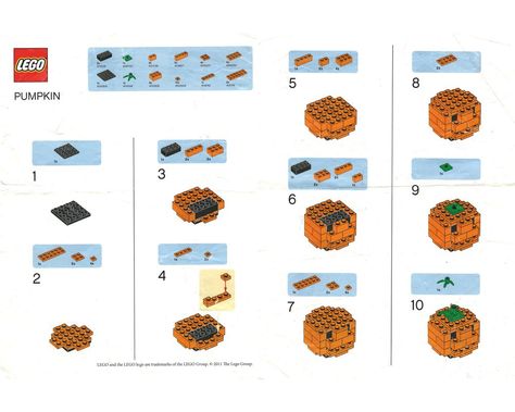 Lego Pumpkin Instructions, Easy Halloween Lego Builds, Halloween Lego Ideas, Lego Pumpkin Carving, Pumpkin Lego, Plus Plus Construction, Lego Pumpkin, Halloween Lego, Lego Room Ideas