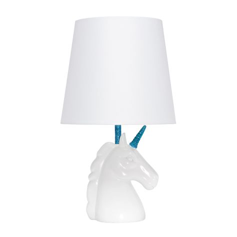 "Find the Simple Designs 15.5\" Unicorn Table Lamp at Michaels. com. Add a touch of personality to your décor with this fun unicorn lamp! With a white resin base and touches of shimmering color, this lamp is sure to illuminate any room in style. Add a touch of personality to your décor with this fun unicorn lamp! With a white resin base and touches of shimmering color, this lamp is sure to illuminate any room in style. Perfect for bedrooms, kids and teens, college dorms or nurseries! Details: Av College Dorms, Unicorn Lamp, Glitter Lamp, Unicorn Table, Lamp Store, White Unicorn, Fixture Table, Cool Lamps, Fan Lamp