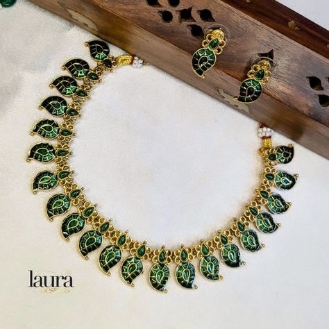 Embrace the spirit of Onam with the timeless elegance of our Green Palakka Mala. 🌿✨ Perfectly crafted to celebrate tradition and beauty, this piece is a must-have for your festive wardrobe. 🌸 Shop @ www.lauradesigns.in / DM Us! #lauradesigns #OnamVibes #PalakkaMala #TraditionInStyle