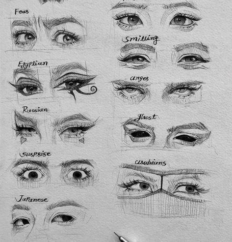 Cool Unique Sketches, No Pupil Eyes Drawing, Smiling Eyes Sketch, 2 Faced Drawings, Medium Drawing Ideas, 2 Eyes Drawing, Art Ideas Drawing Sketches, Step By Step Drawing Face, Cute Sketchbook Ideas