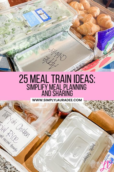 Meal Train For Large Family, Best Foods For Meal Train, Frozen Meal Train Ideas, Meals For Meal Train Families, Taco Meal Train, Meal Ideas For Meal Train, Dairy Free Meal Train Ideas, Meal Train Casseroles, Healthy Meal Train Meals