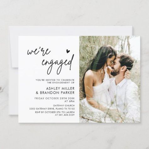 Engagement Party Simple, Engagement Party At Home, Simple Engagement Party Invitations, Spring Engagement Party, Small Engagement Party, Engagement Party Invites, Engagement Brunch, Engagement Invites, Engagement Party Cards