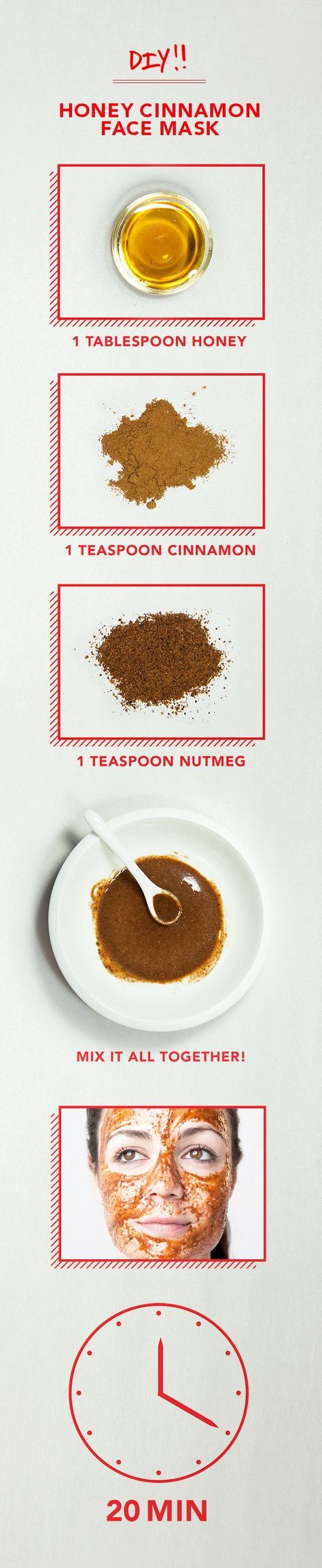 DIY Honey Cinnamon Face Mask Honey And Cinnamon Face Mask, Nutmeg Face Mask, Cinnamon Face Mask, Diy Cinnamon, Honey Cinnamon, Diy Kosmetik, Beauty Remedies, Honey And Cinnamon, Homemade Remedies