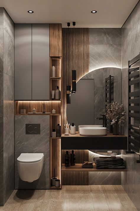 Loft style apartment :: Behance Small Toilet Shower Room, Small Luxury Bathroom Ideas Modern, Apartment Washroom, Indian Washroom Ideas, Indian Toilet Bathroom Design, Washroom Design Modern, Toilets Designs, Toilet Room Ideas, Small Bathroom Interior Design