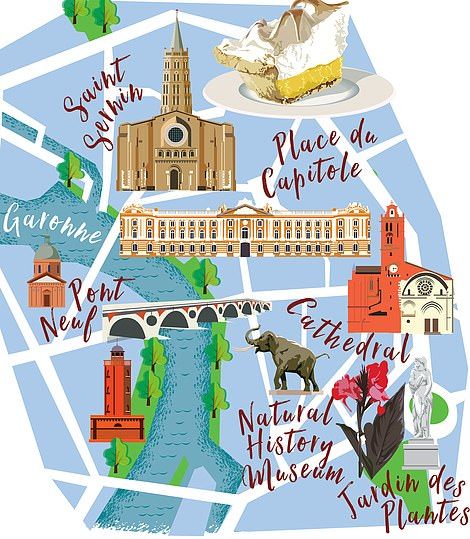 Toulouse for under £100 a night: How to explore France's 'Pink City' on a shoestring budget France Toulouse, City Maps Illustration, Black And White Carpet, Shoestring Budget, Mama Shelter, Ideas Journal, Toulouse France, Tourist Office, Pink City
