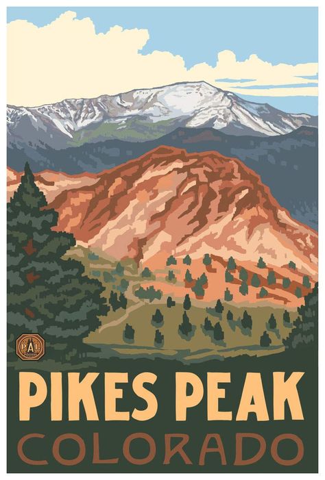 Colorado Travel Poster, Colorado Art Prints, Colorado Poster, Colorado Posters, Pikes Peak Colorado, Colorado Wall Art, Colorado Art, Travel Artwork, Nature Posters