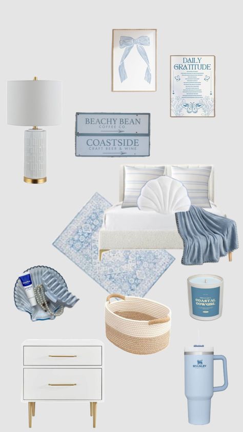 costal granddaughter room🤍 Costal Grandaughter Bedroom Aesthetic, Costal Granddaughter Decor, Room Inspo Coastal Granddaughter, Blue Love Shack Fancy Room, Bellys Room Tsitp, Coastal Chic Apartment, Coastal Granddaughter Color Palette, Costal Granddaughter Aesthetic Room, Costal Granddaughter Dorm