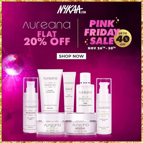 It's Friyay with Nykaa!! Get Aureana products, your favourite range of skin care at best prices with Nykaa Pink Friday sale @mynykaa ~ ~ ~ ~ #aureana #skinscience #nykaapinkfridaysale #pinkfriday #pinkfriday2020 #nykaapinkfriday #biggestbeautysaleever Nykaa Products, Pink Friday Sale, Cosmetics Products, Skin Science, Pink Friday, Top Beauty, Cleansing Gel, Top Beauty Products, Beauty Store