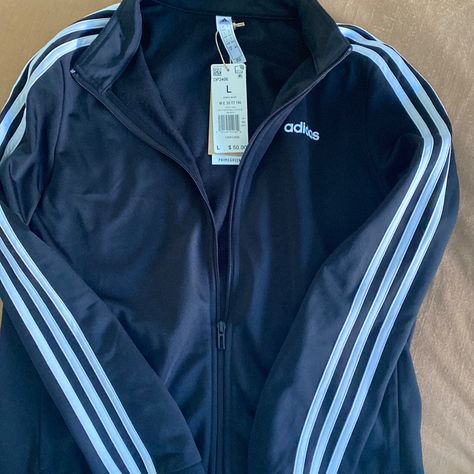 Nwt Black Adidas Track Jacket Adidas Track Jacket Outfit, Adidas Jacket Outfit, Addidas Jacket, Adidas Jumper, Black Adidas Jacket, Adidas Jacket Women, Grey Jacket Women, Adidas Outfit Women, Nike Track Jacket