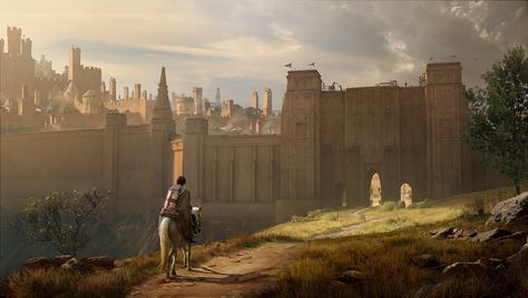 ArtStation - City Wall, Kenneth Camaro Bielefeld, Book Architecture, Fantasy Cities, Concept Art Gallery, Jaime Lannister, Location Inspiration, Art Doodle, Walled City, Fantasy Castle