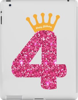 Slim impact-resistant polycarbonate case with protective lip and full access to device ports. Vibrant colors embedded directly into the case for longevity. Available for iPad 4/3/2. Queens Crow Happy Birthday art for Girls. 4th birthday party illustration. Perfect bday gift for 4 year old young, kids girl. Funny queen with pink number art for four years old. Perfect present for you daughter, niece, cousin, sister, girlfriend. Gift idea illustration along with bag, birthday decorations, toy, keyc Birthday Party Illustration, Girls 4th Birthday, Spiderman Cake Topper, Kids Birthday Party Cake, Fruit Birthday Party, Barbie Party Decorations, Birthday Background Design, Party Illustration, Photo Cake Topper