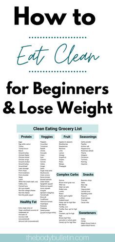 Eat Clean For Beginners, Makanan Rendah Kalori, Kiat Diet, Clean Eating Diet Plan, Motivasi Diet, Clean Eating Grocery List, Resep Diet, Clean Eating Meal Plan, Trening Fitness