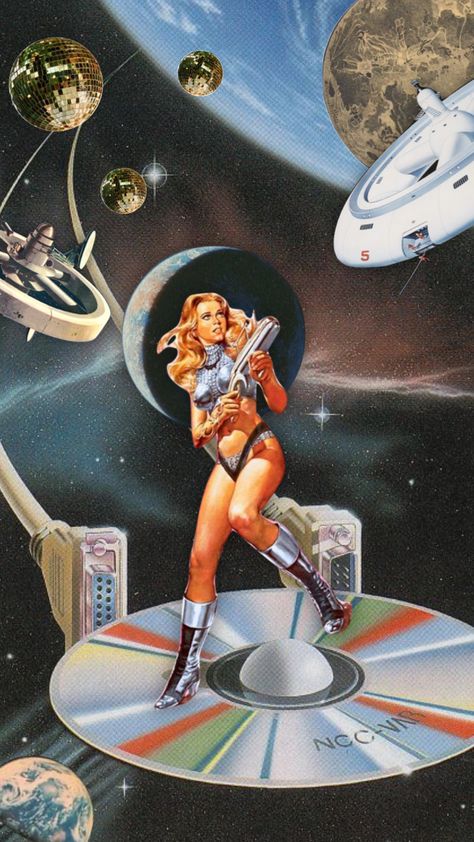#space #galaxy #moon #50s #vintage #retro #stargirl #stars #spaceshuttle #collage #aesthetic #60s #midcentury #comicbook #scifi #surreal Retro Futurism Aesthetic, Scifi Aesthetic, Aesthetic 60s, Everything About Me, Vintage Futurism, Sci Fi Aesthetic, Disco Aesthetic, Futuristic Aesthetic, 70s Sci Fi Art