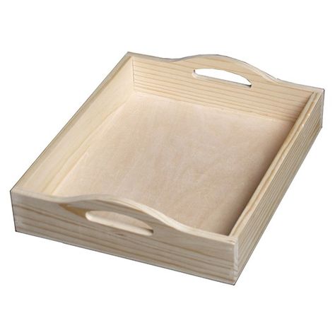 Rectangular Tray, 10X12 | Walnut Hollow - Craft Rectangle Serving Tray, Diy Serving Tray, Wood Serving Tray, Tray Diy, Hardwood Plywood, Wood Turner, Serving Trays With Handles, Serving Tray Wood, Wood Lathe