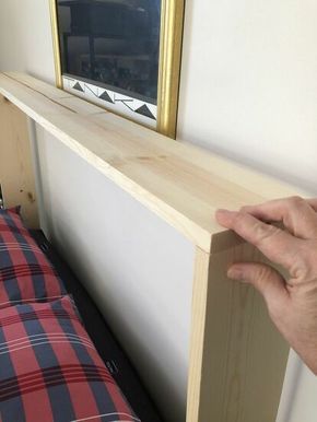 Build A Headboard, Farmhouse Bedroom Set, Diy Bed Headboard, Diy Wood Headboard, Headboard Diy, Simple Headboard, Headboard With Shelves, Pallet Headboard, Rustic Headboard