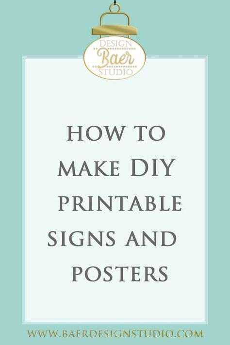 Great collection of ideas for creating your own signs and posters for your events.  Use your computer, and re-purpose items you have at home to make your own custom signage! #diy #printables #printablesigns # Diy Sign Display, How To Make Your Own Posters, Diy Signage, Party Signs Diy, Acrylic Clipboard, Making Signs, Make Your Own Sign, Board Signs, How To Make Signs