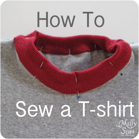 How to sew a t-shirt Sewing Tshirt, Soccer Scarf, Melly Sews, Finger Crochet, Knitting Club, Knitting Group, How To Make Scarf, Crochet Bows, Techniques Couture