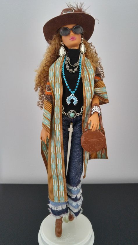 Tumblr, Boho Barbie, Bazaar Magazine, Barbie Collector Dolls, Winter Clothing, Barbie Collector, Ooak Dolls, Barbie Doll, Denim Fashion