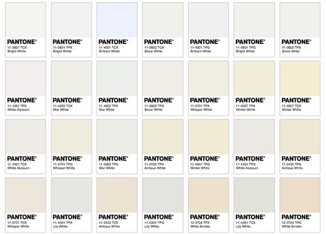 Specifying white plastics - Core77.com White Shades Palette, Shades Of White Color Palette, White Pantone Color, Off White Pantone, Ivory Pantone, Broken White Color, Color Palette Pantone, Pallette Color, Pantone Solid Coated