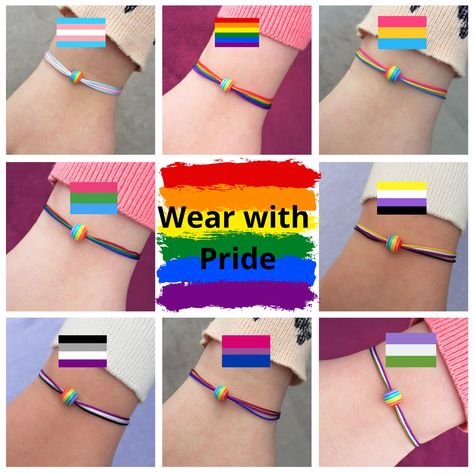 These cute LGBTQ Pride wish bracelets are available to buy now. Get them quick before they sell out for the Pride events!!! Who is going to a pride festival??? Fimo, Lgbtq Gift Ideas, Pride Bracelets Diy, Pride Crafts For Adults, Pride Diy Accessories, Diy Pride Decorations, Diy Pride Bracelet, Pride Crafts To Sell, Pride Bracelet Diy