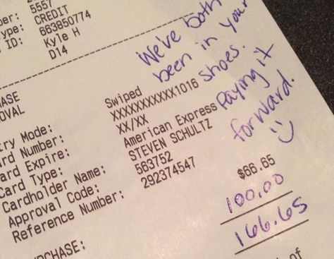 CEDAR RAPIDS, Iowa (Sept. 29, 2014) – When Makenzi Schultz and her husband ended up getting terrible service at an Iowa restaurant, they could’ve given the server a bad tip. After all, he didn't de... Server Life, Guys Night, Pay It Forward, Faith In Humanity, Random Acts Of Kindness, Always Remember, Cool Things To Make, Iowa, Good News