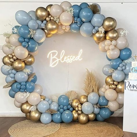 Amazon.com: Navy Blue Balloon Garland, SKEFOLI 131PCS Dusty Blue Double Balloon Arch Kits Matte Light Blue and White Sand Balloons Birthday Party Decorations for Boys Men Baby Shower Gender Reveal (Navy Blue) : Toys & Games Baby Boy Balloons, Blue Birthday Parties, Its A Boy Balloons, Boy Baby Shower Ideas, Birthday Balloon Decorations, First Birthday Decorations, Gold Baby Showers, Kids Party Decorations, White Balloons