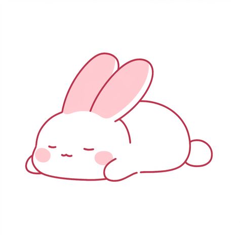 Cute Kawaii Stickers, Chibi Bunny, Rabbit Icon, Pink Twitter, Bunny Artwork, Blue Hair Anime Boy, Kawaii App, Rabbit Drawing, Bunny Images